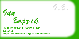 ida bajzik business card